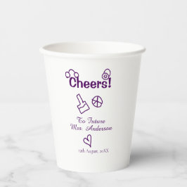 Beifall für die Zukunft Frau fügen Bräute Namen li Pappbecher