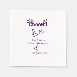 Beifall für die Zukunft Frau fügen Bräute Namen li Serviette