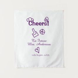 Beifall für die Zukunft Frau fügen Bräute Namen li Wandteppich