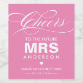 Beifall für die zukünftige MRS-Bride-to-be (DIY-Fa Weinetikett (Einzelnes Label)