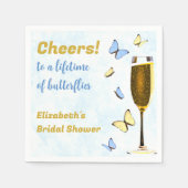 Beifall für ein Leben im Brautparty der Schmetterl Serviette (Vorderseite)