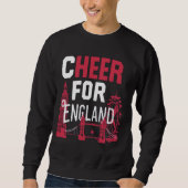 Beifall für England 2024 Unterstützer Patriotic En Sweatshirt (Vorderseite)