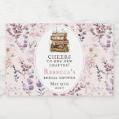 "Beifall für ihr neues Kapitel" Brautparty Schaumweinetikett (Einzelnes Label)