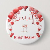Beifall für Liebe Brautparty Ring Bearer Button (Vorderseite)