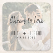 Beifall für Liebe Hochzeit Untersetzer (Vorderseite)