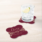 Beifall für Liebe Hochzeitspapier-Untersetzer Untersetzer (Vor Ort)