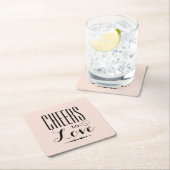 Beifall für Liebe Rosa und Schwarze Hochzeit Rechteckiger Pappuntersetzer (Vor Ort)