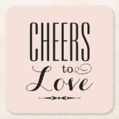 Beifall für Liebe Rosa und Schwarze Hochzeit Rechteckiger Pappuntersetzer (Vorderseite)