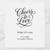 Beifall für Liebe-Skript - Eleganter Charme Weinetikett (Einzelnes Label)