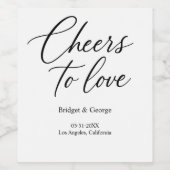 Beifall für Liebe-Skript - Eleganter Charme Weinetikett (Einzelnes Label)