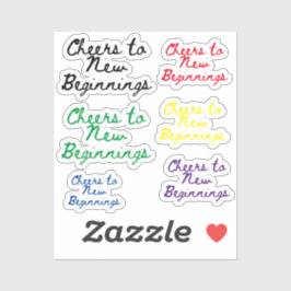 Beifall für neue Anfänge Aufkleber