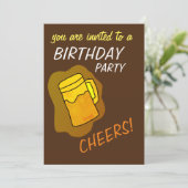 Beifall für Party Einladung (Stehend Vorderseite)