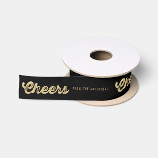 Beifall-GoldGlitzer-Name-Feiertags-Band Satinband