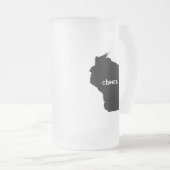 Beifall in Wisconsin Mattglas Bierglas (VorderseiteRechts)