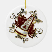 Beifall-Kastanienbraun und Gold Keramikornament (Hinten)