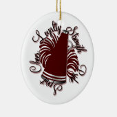 Beifall-kastanienbraune und weiße keramik ornament (Rechts)