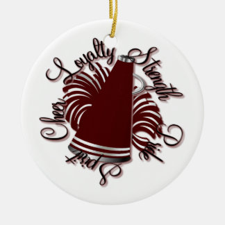 Beifall-kastanienbraune und weiße keramik ornament