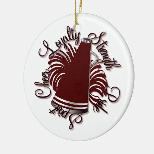 Beifall-kastanienbraune und weiße keramik ornament (Links)