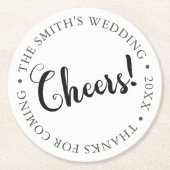 BEIFALL! Kundengerechtes Party Runder Pappuntersetzer (Vorderseite)