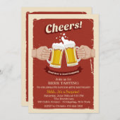 Beifall mit guter Biereinladung Einladung (Vorne/Hinten)