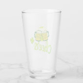 Beifall mit Kleeblatt - St. Patrick Day Glas (Rückseite)