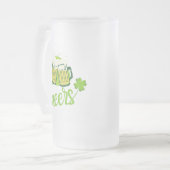 Beifall mit Kleeblatt - St. Patrick Day Mattglas Bierglas (Vorderseite Links)