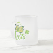 Beifall mit Kleeblatt - St. Patrick Day Mattglastasse (Vorderseite Links)