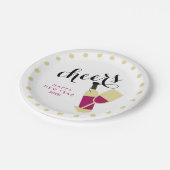 Beifall-moderne guten Rutsch ins Neue Pappteller (Schrägansicht)