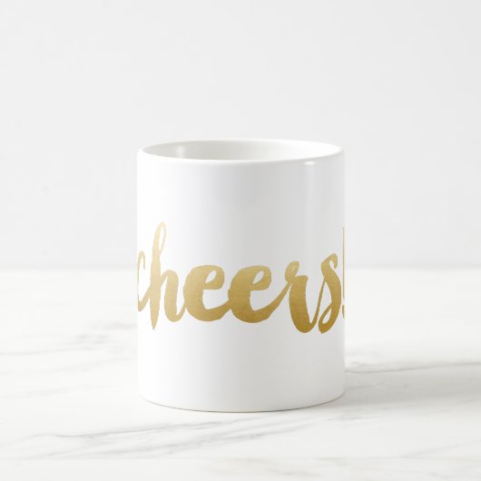 Beifall! Mutige Kalligraphie-Kaffee-Tasse - Gold Kaffeetasse (Mittel)