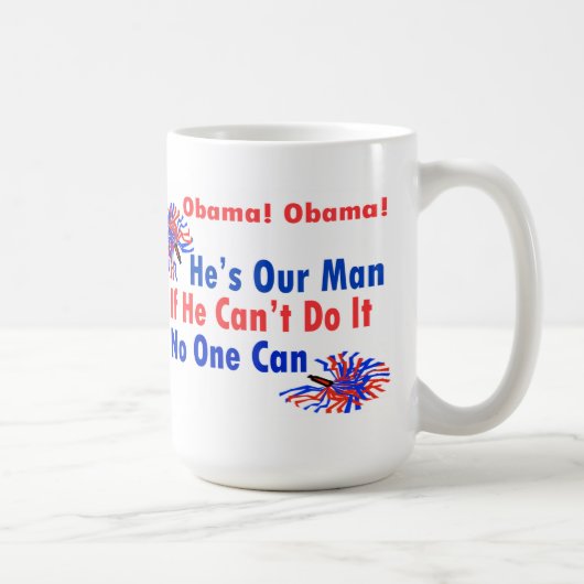 Beifall Obama Pom Poms Kaffeetasse (Rechts)