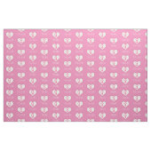 Beifall/Pom weißer Herz-Gewohnheits-Text Stoff (Yard (91,4 cm))