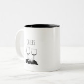 Beifall Rae Dunn inspiriertes einfaches Zweifarbige Tasse (Vorderseite Links)