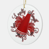 Beifall-rote und weiße kundengerechte Verzierung Keramik Ornament (Links)