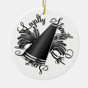 Beifall schwarz und silberne Qualitäten Keramik Ornament