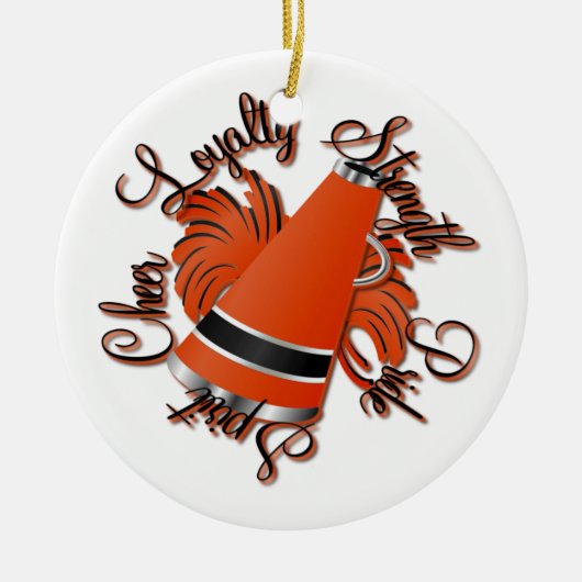 Beifall-schwarze und orange keramik ornament (Vorne)