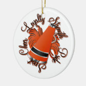 Beifall-schwarze und orange keramik ornament (Links)