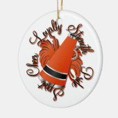 Beifall-schwarze und orange kundengerechte keramik ornament (Links)