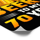 Beifall und Bier für mein 70-jähriges 70. Geburtst Poster (Ecke)