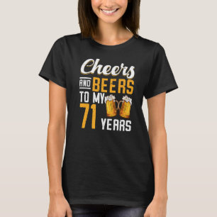 Beifall und Bier für meine 71 Jahre 71. Geburtstag T-Shirt
