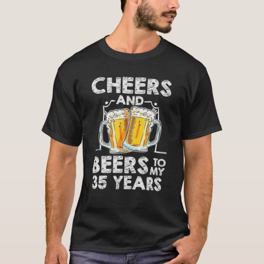 Beifall und Bier für meinen 35-jährigen 35. Geburt T-Shirt (Vorderseite)