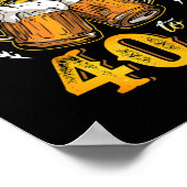 Beifall und Bier für meinen 40-jährigen vierzigste Poster (Ecke)