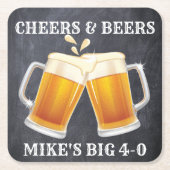 Beifall-und Bier-Getränk-Untersetzer Rechteckiger Pappuntersetzer (Vorderseite)