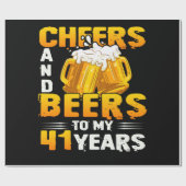 Beifall und Bier zu meinem 41-jährigen 41. Geburts Geschenkpapier (Flach)