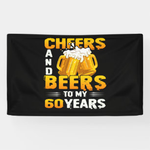 Beifall und Bier zu meinem 60-jährigen 60. Geburt Banner