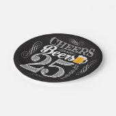 Beifall und Biere zu 25 Jahren PapierTeller-7" Pappteller (Schrägansicht)