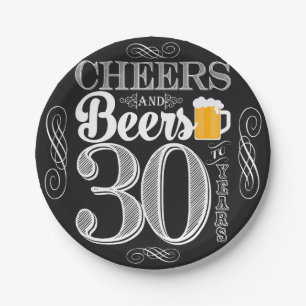 Beifall und Biere zu 30 Jahren PapierTeller-7" Pappteller