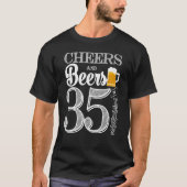 Beifall und Biere zu 35 Jahren T-Shirt (Vorderseite)