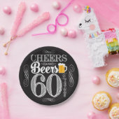 Beifall und Biere zu 60 Jahren PapierTeller-7" Pappteller (Party)