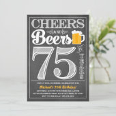 Beifall und Biere zu 75 Jahren Einladung (Stehend Vorderseite)