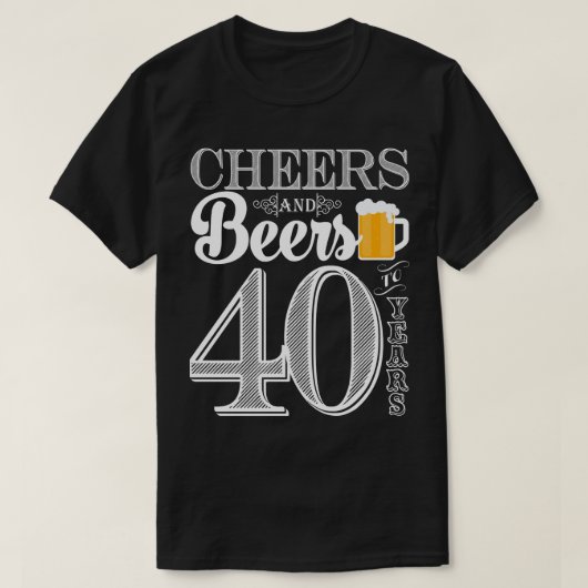 Beifall und Biere zu den 40 Jahren der T - Shirt (Design vorne)